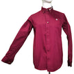KHS-E Ariat® Western Boys long sleeve Shirt front, maroon, size 14-16