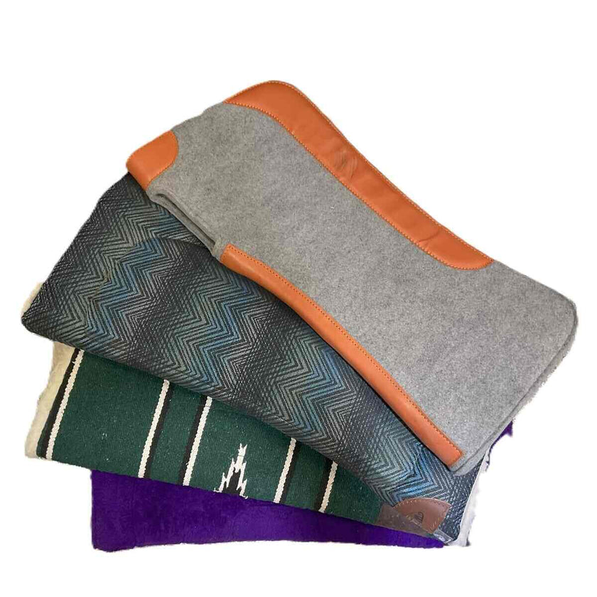 KHS-E Assorted Western Saddle Pads showing some example choices of available pads.