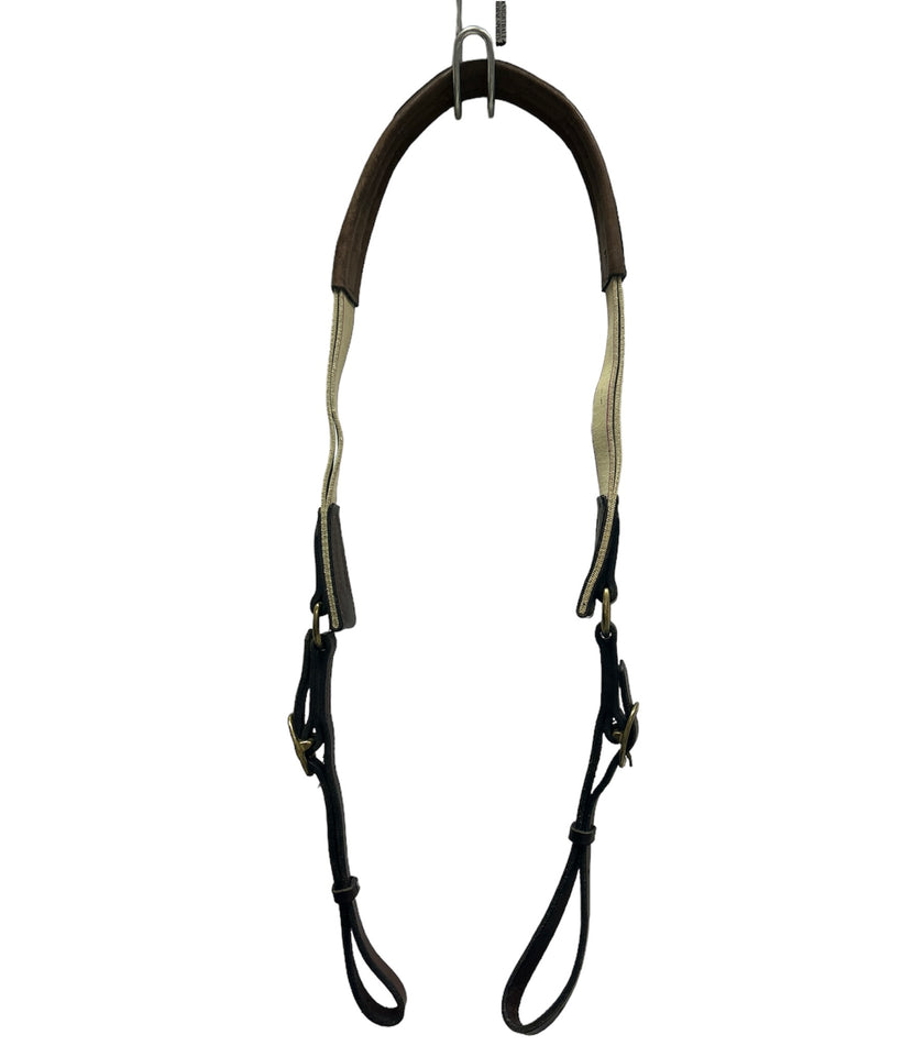 KHS-E leather Breast Collar Strap with elastic.