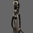 Close-up of a leather KHS-E Cob Showmanship Halter