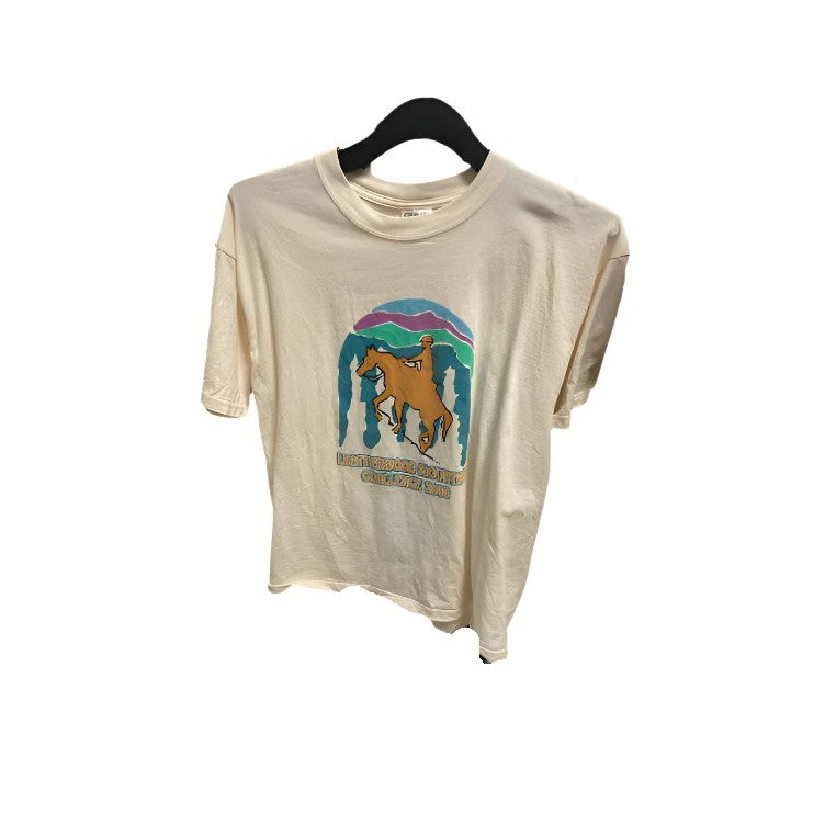 KHS-E Horse T-Shirt XL beige with horse and rider design