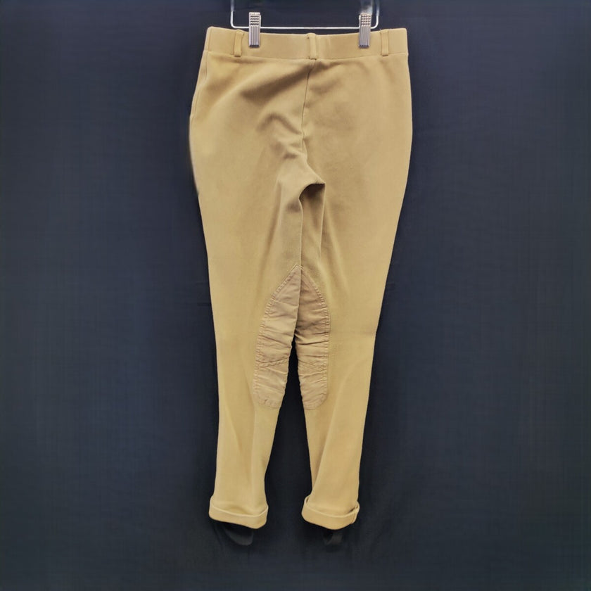 KHS-E Kid's Starter Low-Rise Pull-On Jodhpurs sand color, back side.