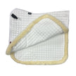 KHS-E LeMieux SS Dressage Square Pad shows inside detail of sensitive skin fleece lining.
