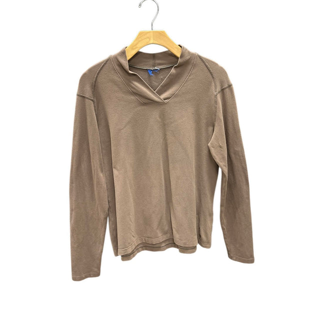 KHS-E S Riding Sport Sweater - Brown long-sleeve shirt on a hanger against a white background