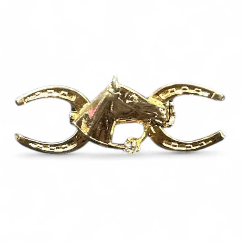Gold-colored KHS-E Small Horse Pin