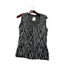 KHS-E Small Western Sequin Vest - Black and white patterned sleeveless top on a hanger against a white background