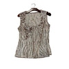 KHS-E Small Western Sequin Vest - champagne sequin top on a hanger against a white background