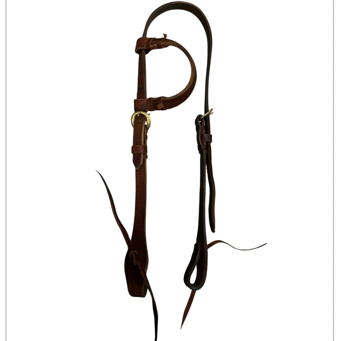 KHS-E Western Headstall in dark brown 