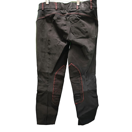 KHS EXCHANGE Ariat Front Zip Breeches with Black/Red Knee Patch