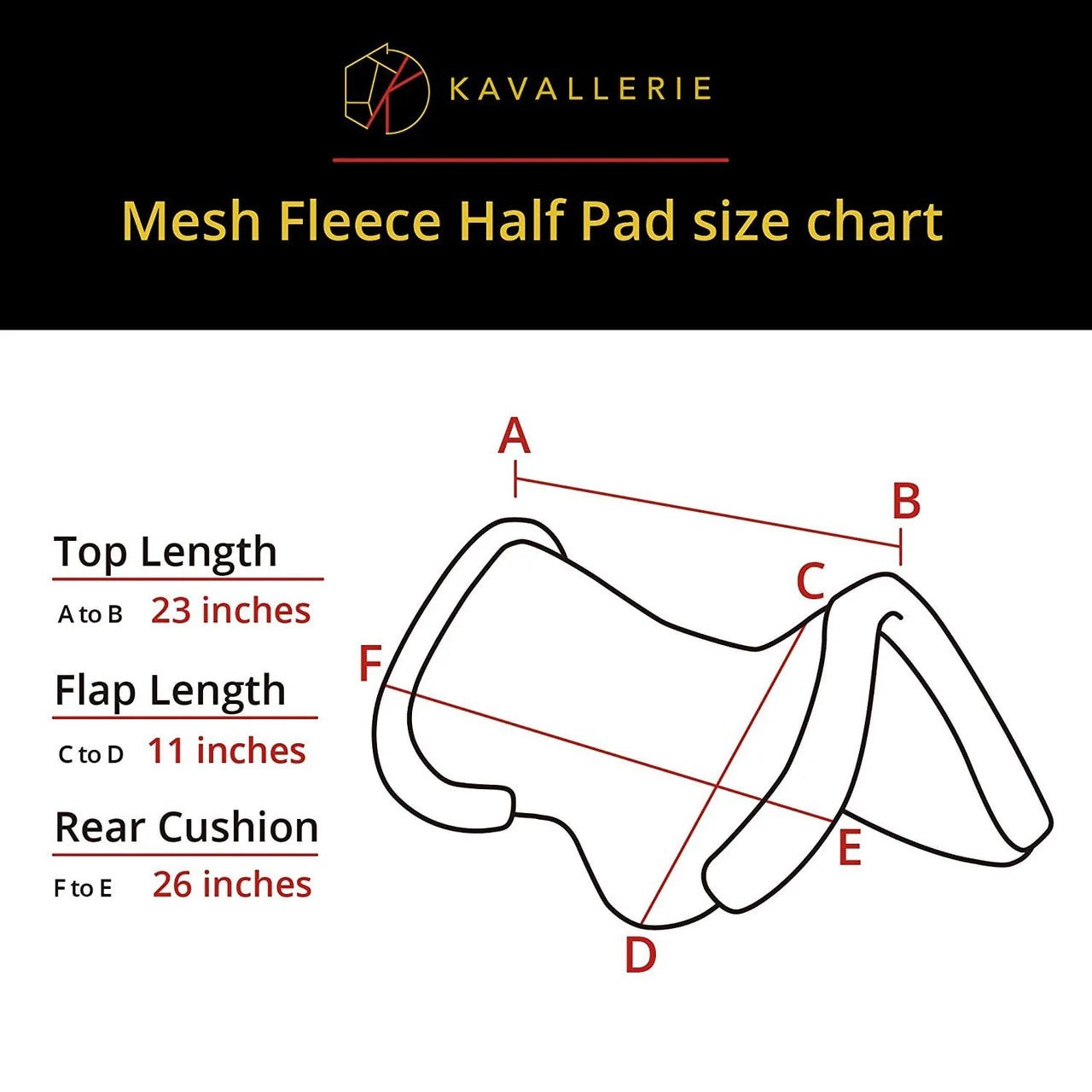 KHS EXCHANGE Kavallerie 3D Air-Mesh Half Pad Details on sizing