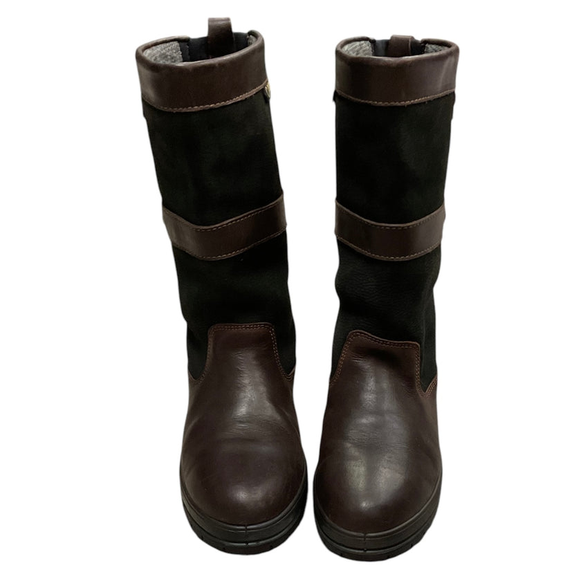 KHS CONSIGNMENT 39 Dubarry Kildare Ladies Country Boot - Black/Brown Front view