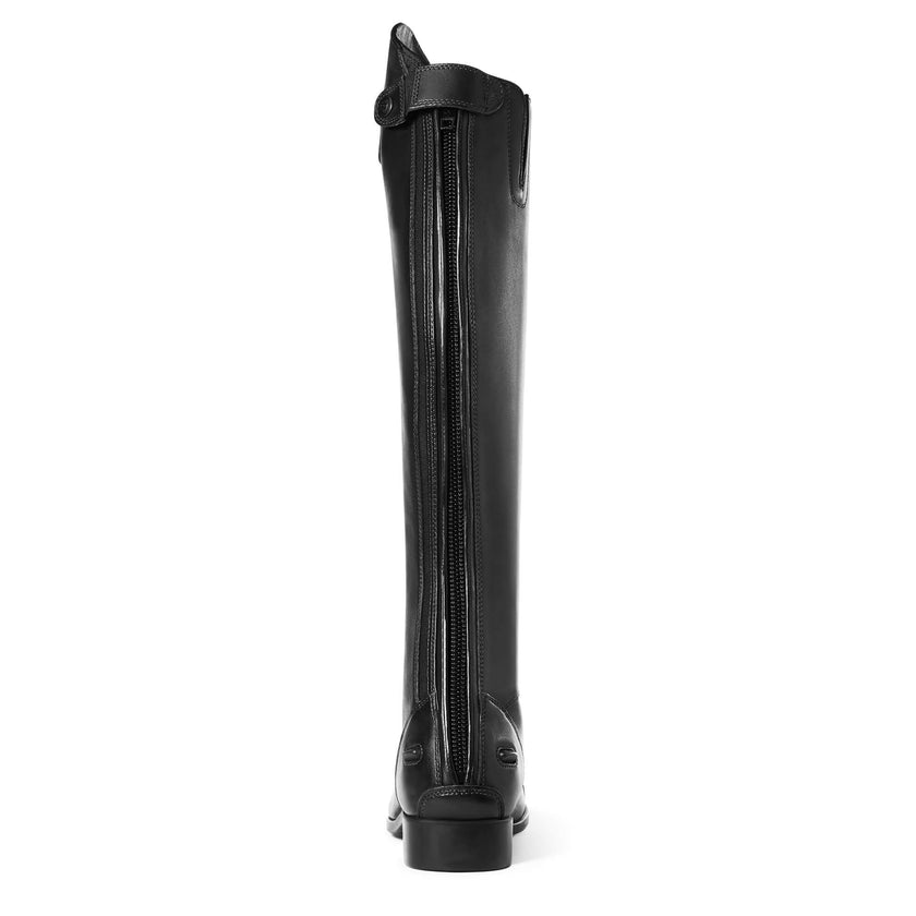 KHS CONSIGNMENT Heritage Contour II Field Zip Tall Riding Boot shows zip back and heel 