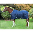 KHS EXCHANGE 81” Amigo® Insulator 200g Stable Blanket Navy with Silver Trim