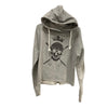 KHS EXCHANGE Large Equestrianista Women's Skull and Crops Grey Fleece Hoodie
