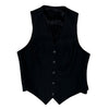 black vest with reversible striped inside