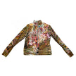 KHS EXCHANGE Tropical Print Zip Up Shirt Size Large