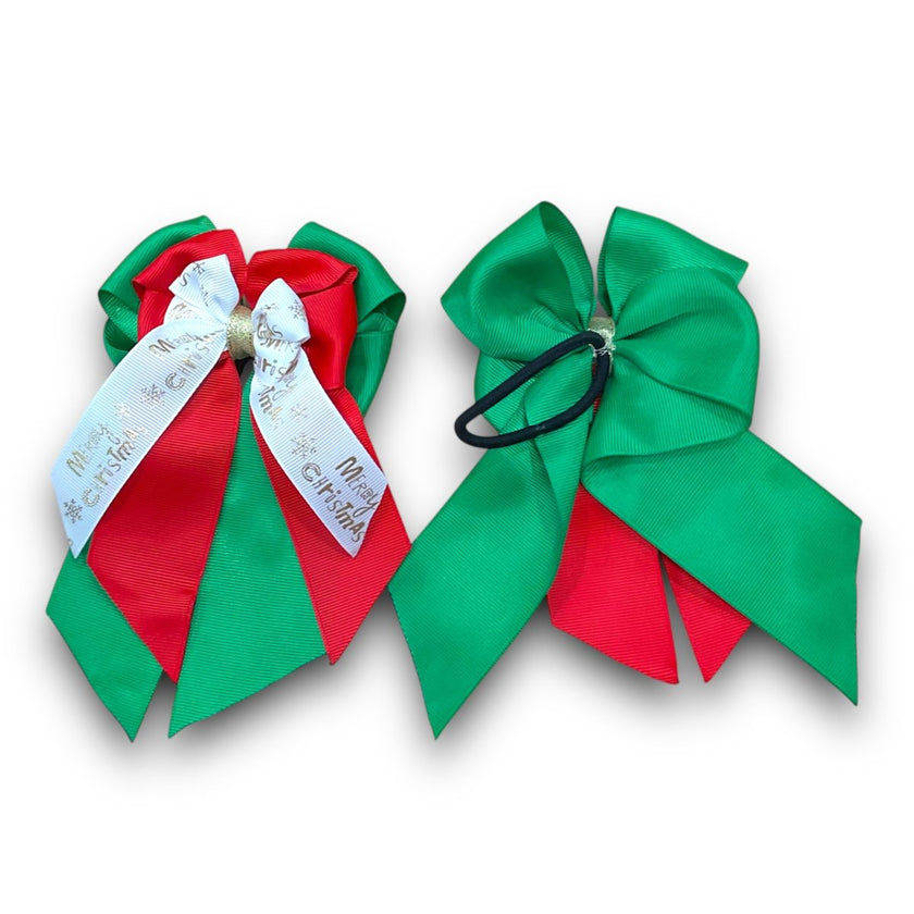 KHS Horse Show Bows Merry Christmas Front and Back view