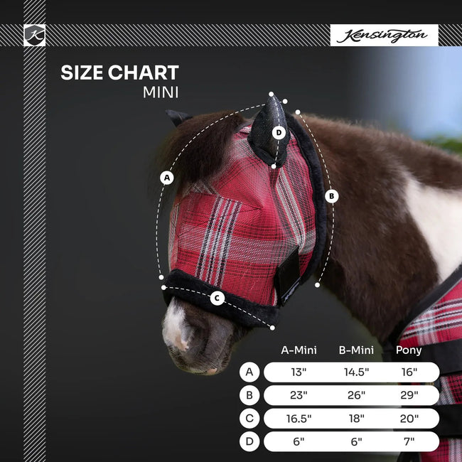 Mini Fly Mask With Fleece Trim and Ears