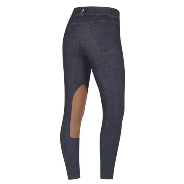Kerrits Kids_Stretch Denim Knee Patch Riding Breech Denim back view