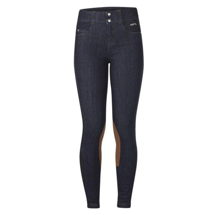 Kerrits Kid's Stretch Denim Knee Patch Riding Breech Denim Front view
