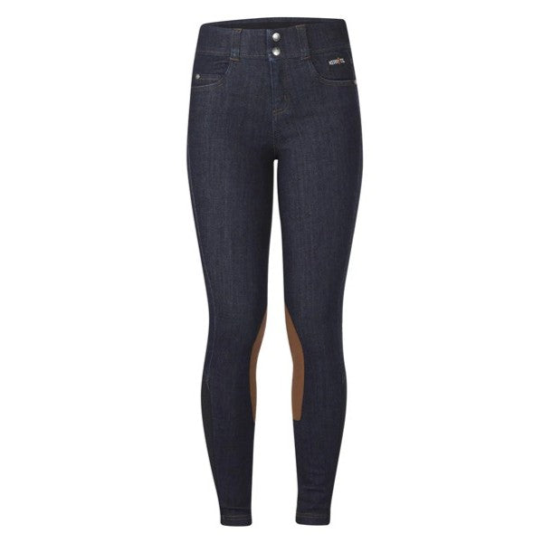 Kerrits Kid's Stretch Denim Knee Patch Riding Breech Denim Front view