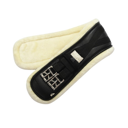 Léttia® Dressage Sherpa Fleece Clik Girth shows front and back with fleece