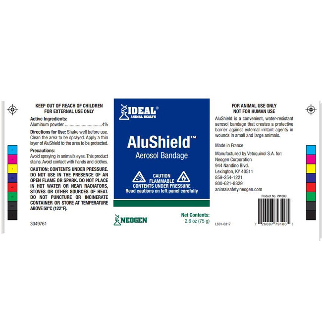 Ideal® AluShield™ Aerosol Bandage - 2.6 oz label