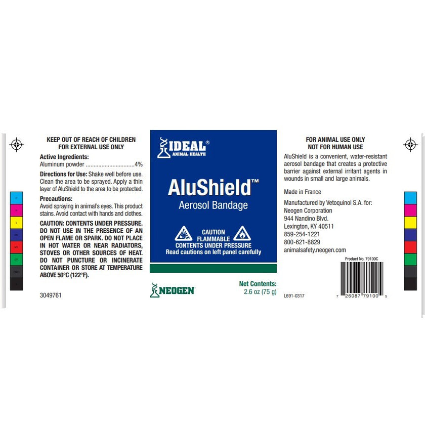 Ideal® AluShield™ Aerosol Bandage - 2.6 oz label