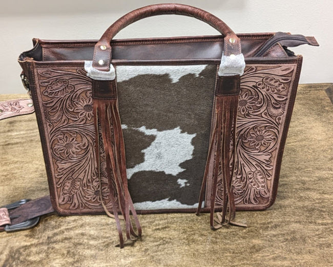 HorseHairz Equestrian Cowhide Laptop Bag