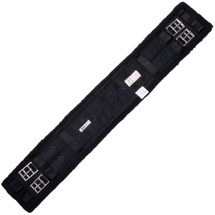 Léttia® CoolMAX® Dressage Girth - Black full view on diagonal