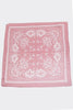 Light Paisley Design Square Scarf Pink