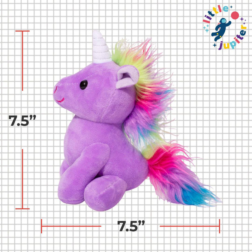 Little Jupiter Plush Unicorn Stuffed Animal size 7.5 inches
