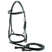 Black horse bridle with reins - Loveson Horse Bridle