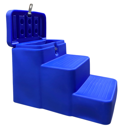 Horsemen’s Pride 3-Step Mounting Blocks w/ Storage - BLUE