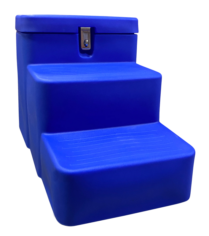 Horsemen’s Pride 3-Step Mounting Blocks w/ Storage - BLUE