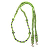 Martin Saddlery Braided Nylon Barrel Reins with Knots and Snap Ends Lime Green and Purple