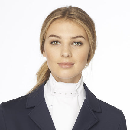 MicroFiber Bling Pre Tied Stock Tie in white