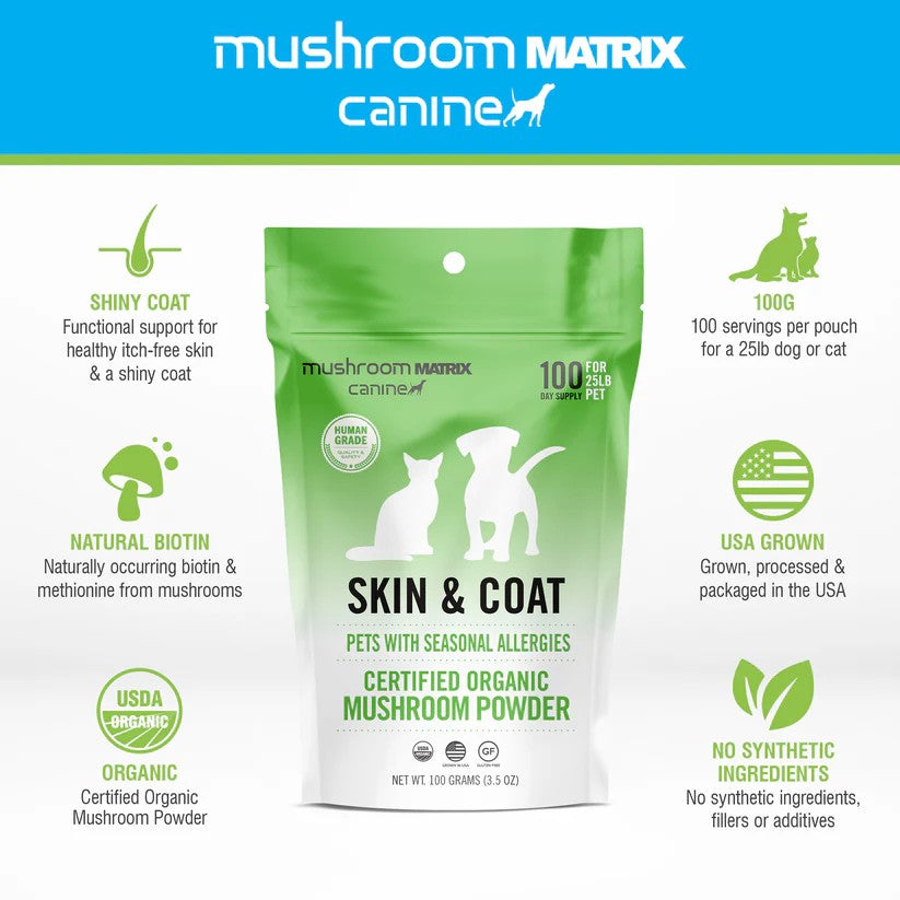 Mushroom Matrix Canine Skin & Coat Matrix - 100 g pouch details