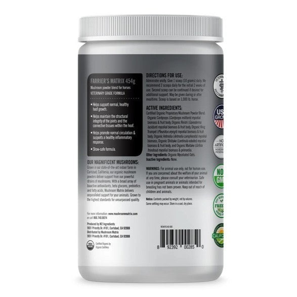 Mushroom Matrix Equine - Farrier's Matrix Hoof Supplement - 450 g Back