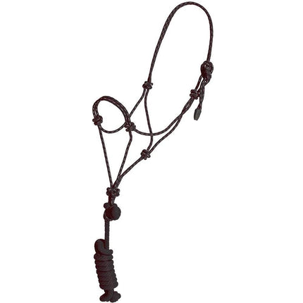 Mustang Pony/Colt Rope Halter and Lead Black and White