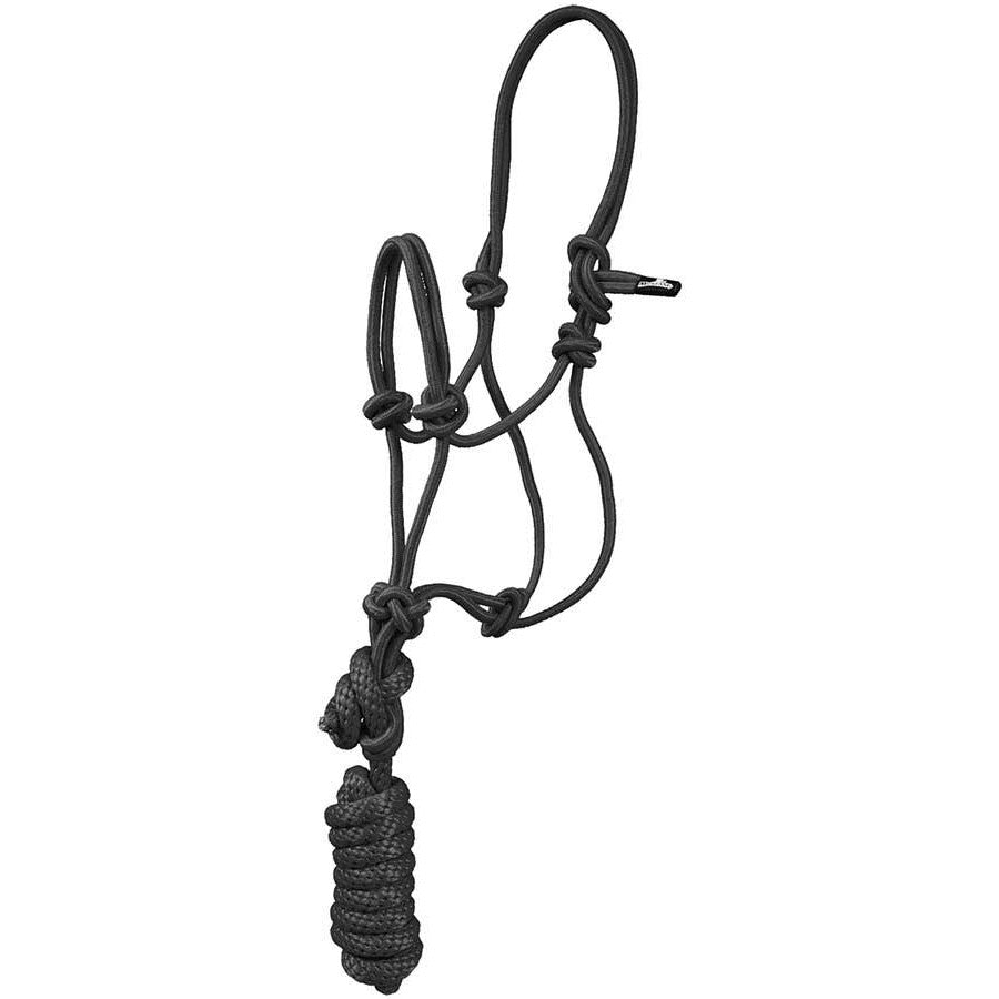 Mustang Pony/Mini Mountain Rope Halter/Lead Black