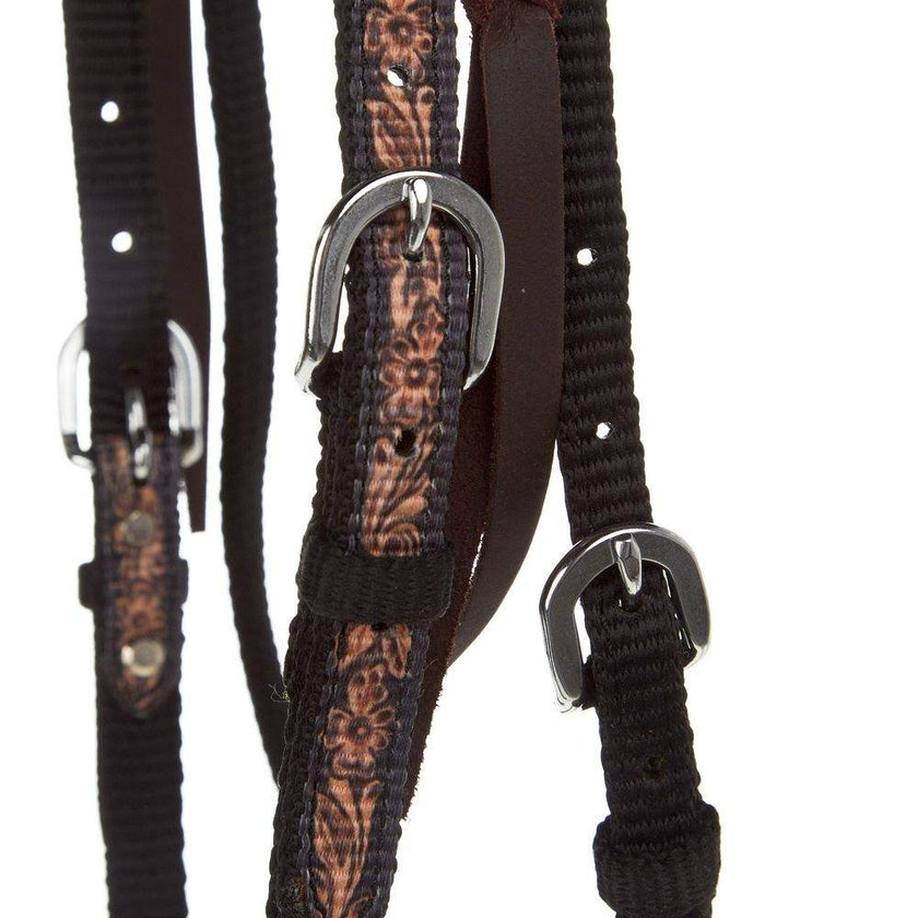 NRS Double Ply Nylon Browband Headstall buckle detail