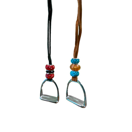 HorseHairz Equestrian Stirrup Necklace - colors may vary