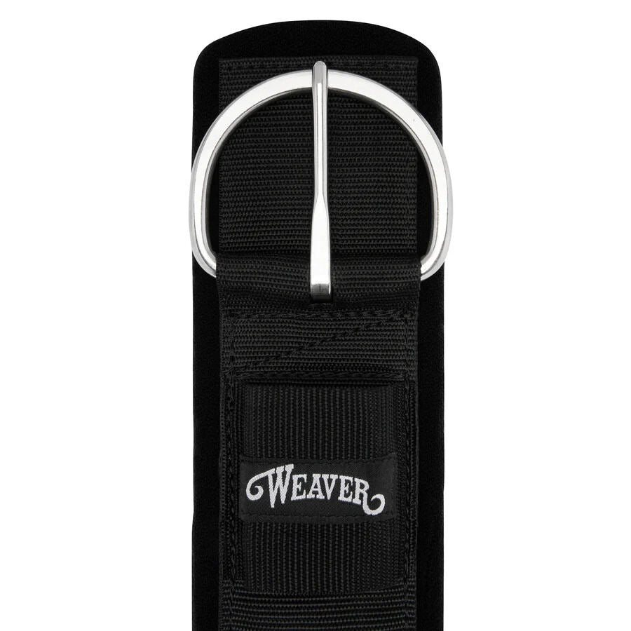 Weaver  Black Neoprene Pony Cinch showing buckle detail 