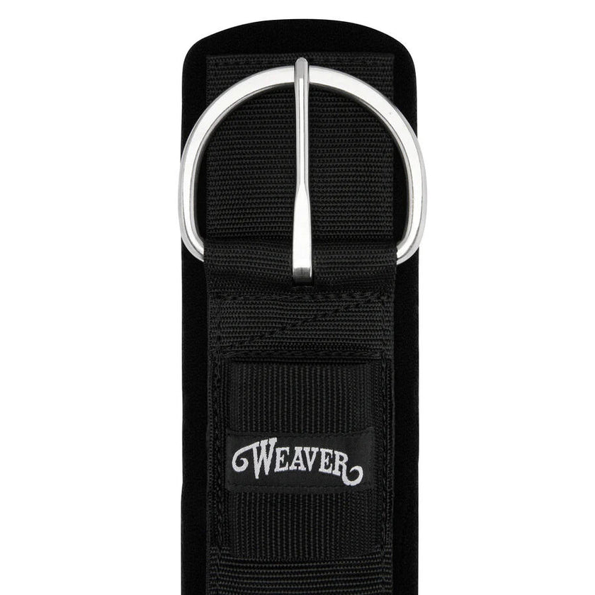 Weaver  Black Neoprene Pony Cinch showing buckle detail 