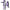 Nylon Mini Browband Bridle with Leather Overlay Purple