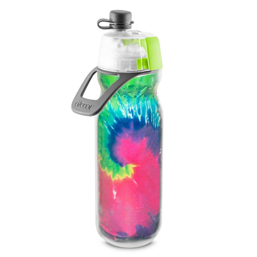 O2COOL Mist 'N Sip 20 oz Bottle Tie Dye Green