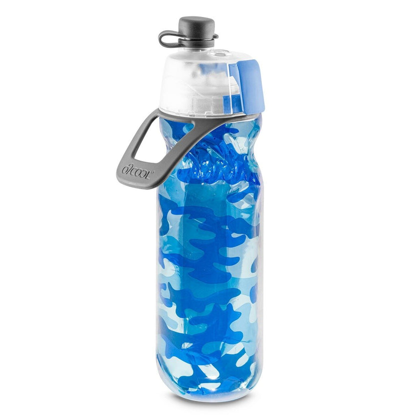 O2COOL Mist 'N Sip 20 oz Bottle camo blue