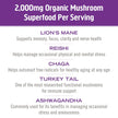 Om Mushroom Superfood - Om Mushroom Hot Chocolate Blend shows types of mushrooms used in blend