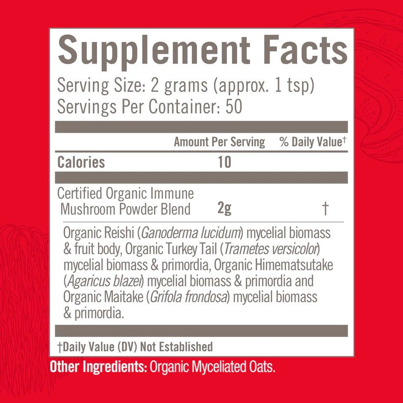Om Mushroom Superfood - Om Immune Powder by Mushroom Matrix Nutritional facts